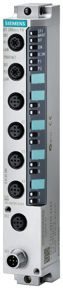 6ES7142-6BF50-0AB0 SIMATIC DP, ET 200ECO PN, 8 DO 24 V DC/0.5 A; 4xM12,