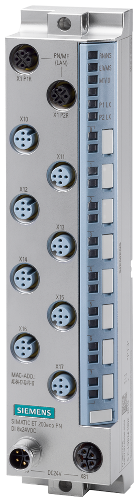 6ES7142-6BG00-0BB0 SIMATIC ET 200eco PN, DQ 8x 24 V DC/0.5 A, M12-L, 8x