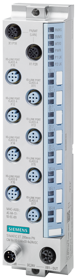 6ES7148-6JG00-0BB0 SIMATIC ET 200eco PN, CM 8x IO-Link + DI 4x 24 V DC,