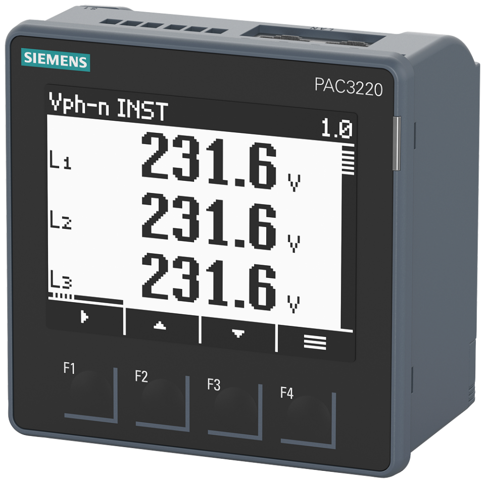 7KM3220-0BA01-1DA0 SENTRON PAC3220 LCD 96X96 mm Power Monitoring Device