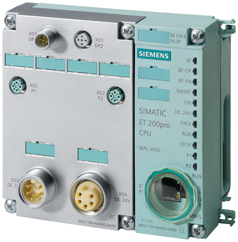6ES7154-8AB01-0AB0 SIMATIC DP, IM154-8 PN/DP CPU f. ET200 PRO, 384 KB