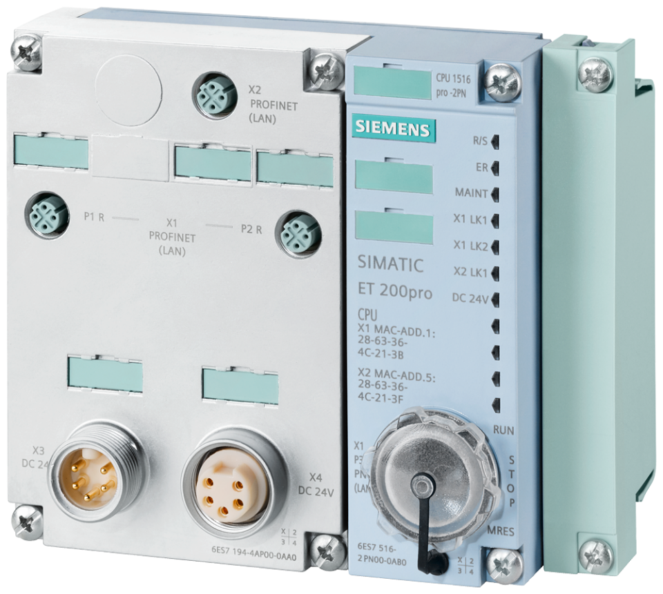 6ES7516-2PN00-0AB0 SIMATIC DP, CPU 1516PRO-2 PN for ET 200pro, Central