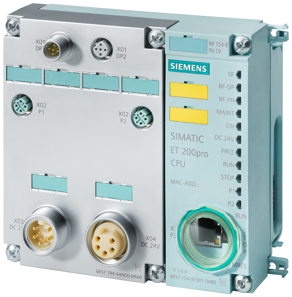 6ES7154-8FB01-0AB0 SIMATIC DP, IM154-8F PN/DP CPU f. ET200 PRO, 512 KB