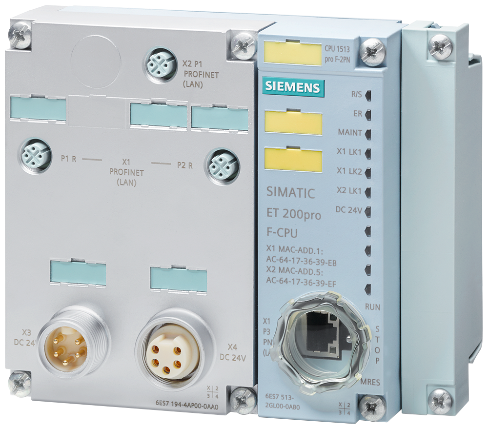 6ES7513-2GL00-0AB0 SIMATIC DP, CPU 1513pro F-2 PN for ET 200pro, central