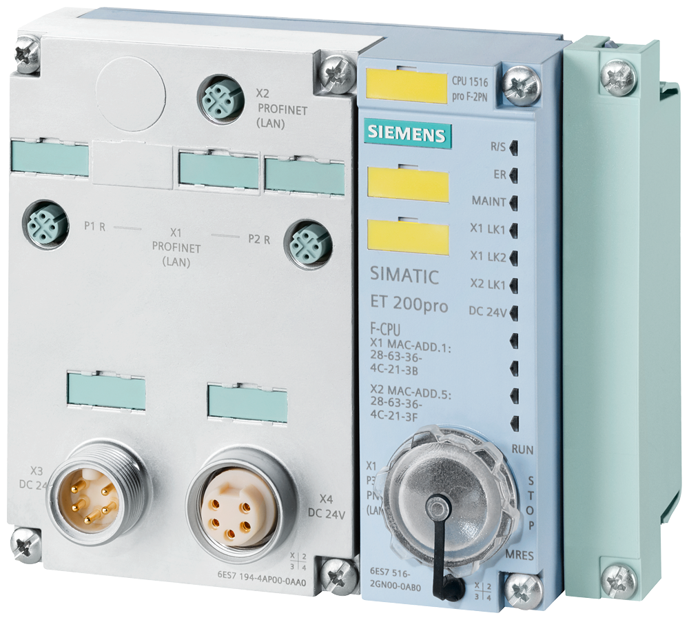 6ES7516-2GN00-0AB0 SIMATIC DP, CPU 1516PRO F-2 PN for ET 200pro, Central