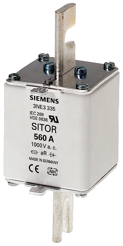 3NE3334-0B SITOR fuse link, with slotted blade contacts, NH2,