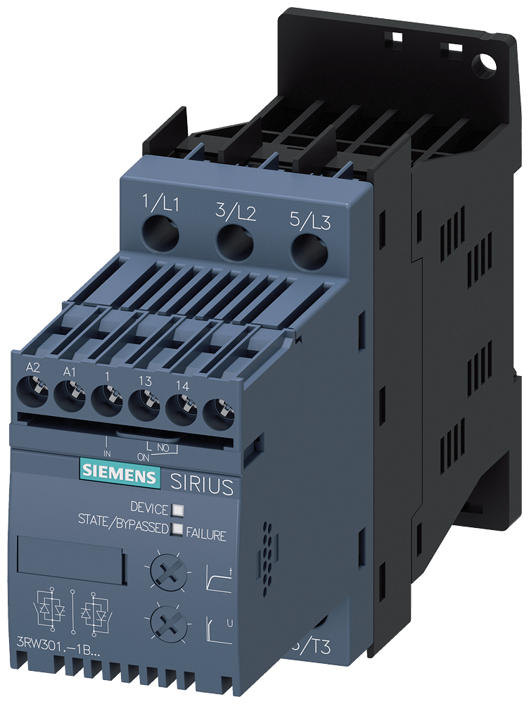 3RW3016-1BB14 SIRIUS soft starter S00 9 A, 4 kW/400 V, 40 °C 200-480