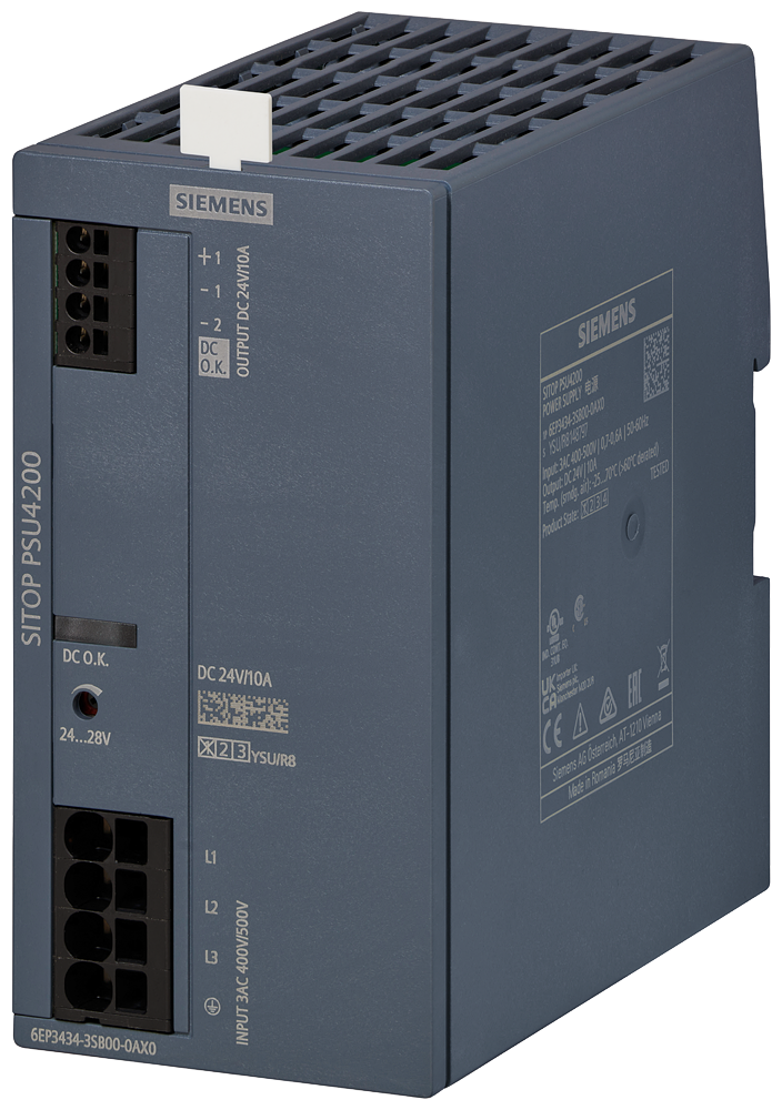 6EP3334-3SB00-0AX0 SITOP PSU4200 1AC 24 V/10 A stabilized power supply