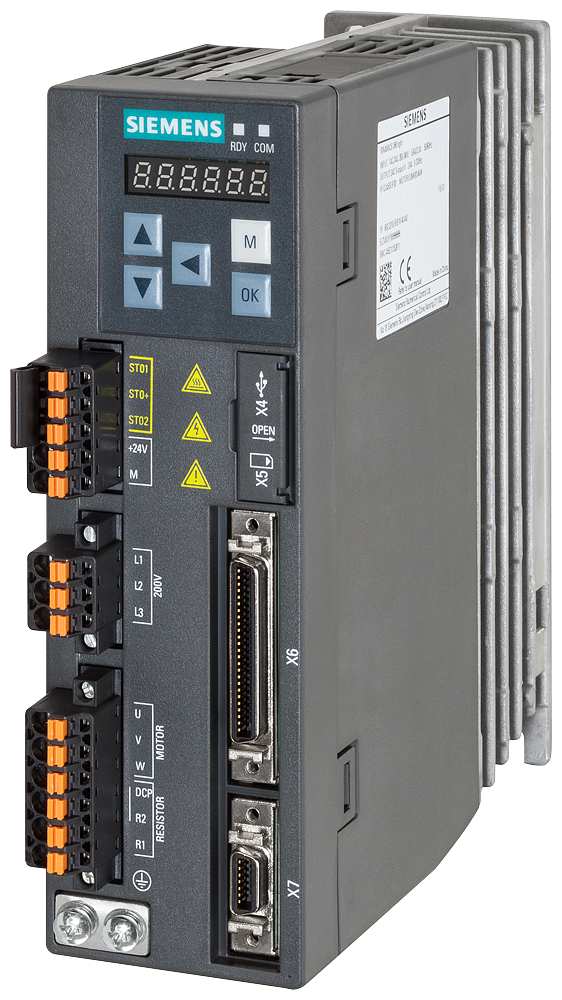 6SL3210-5FB10-4UA1 SINAMICS V90 Input voltage: 200-240 V 1/3-phase AC