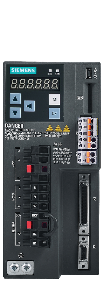 6SL3210-5FE10-8UA0 SINAMICS V90 Input voltage: 380-480 V 3 A -15%/+10%