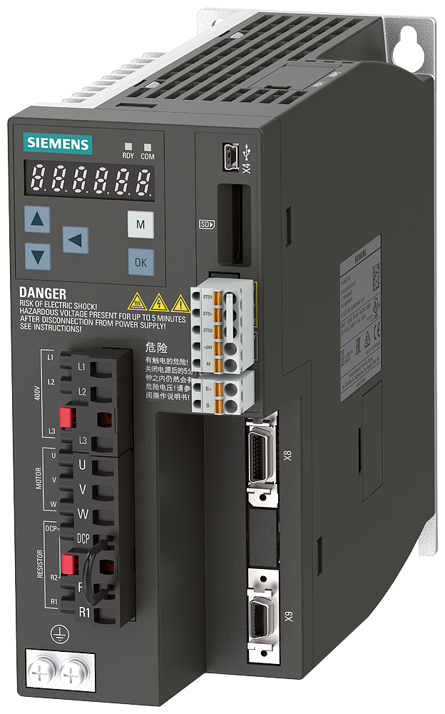 6SL3210-5FE10-8UF0 SINAMICS V90, with PROFINET Input voltage: 380-480