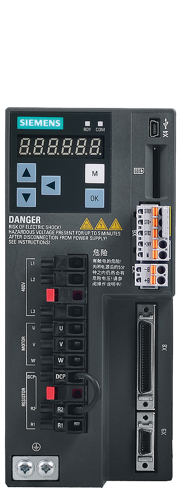 6SL3210-5FE11-0UA0 SINAMICS V90 Input voltage: 380-480 V 3 A -15%/+10%