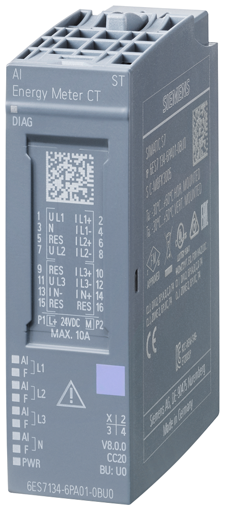 6ES7134-6PA01-0BU0 SIMATIC ET 200SP, analog input module, AI Energy Meter