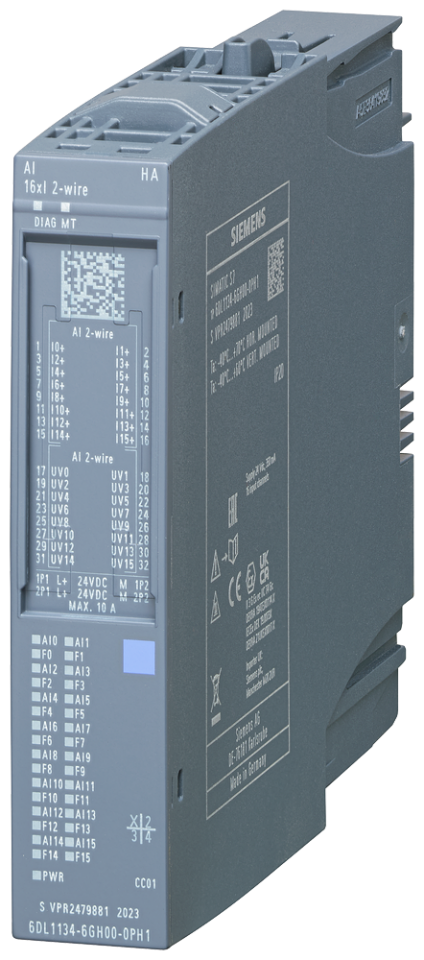 6DL1134-6GH00-0PH1 SIMATIC ET 200SP HA, analog input module, AI 16XI 2-wire