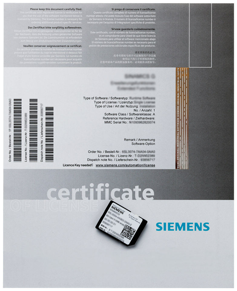 6FC5800-0AP16-0YB0 SINUMERIK 828D EXTENDED OPERATION FUNCTION SOFTWAREOPTION