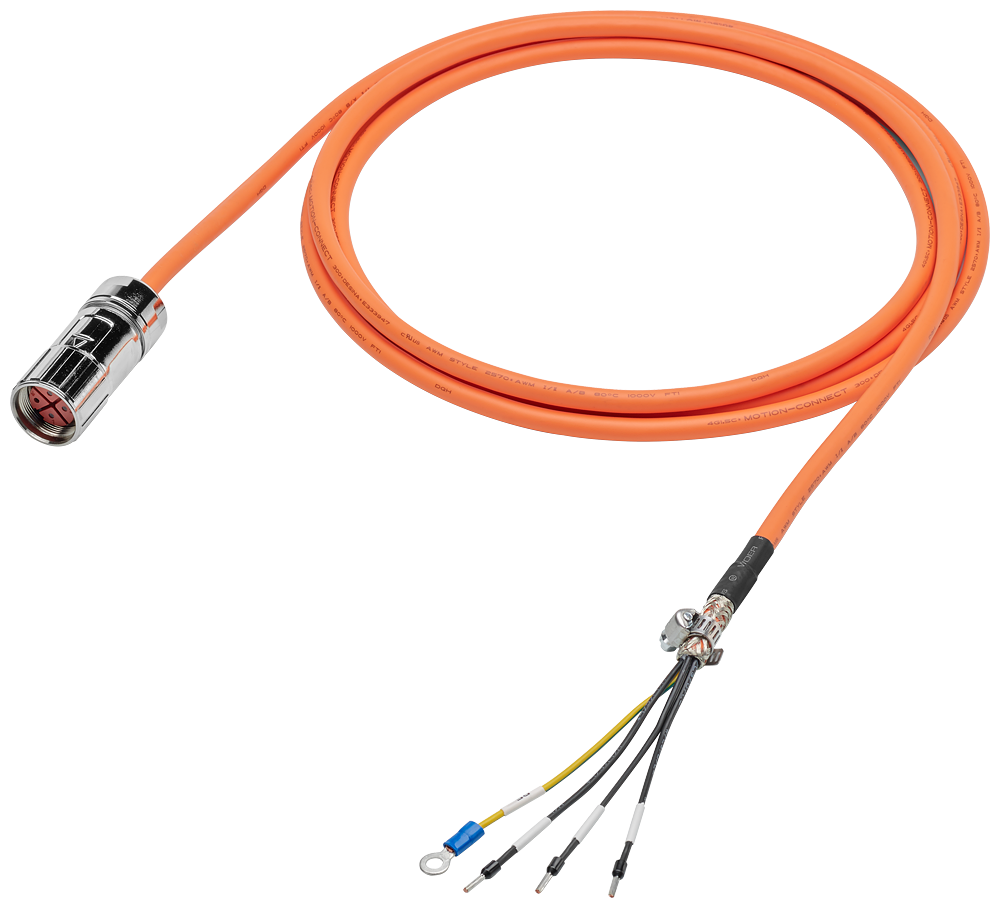 6FX3002-5CK32-1CA0 Pre-assembled power cable 4 x 2.5; For motor S-1FL6