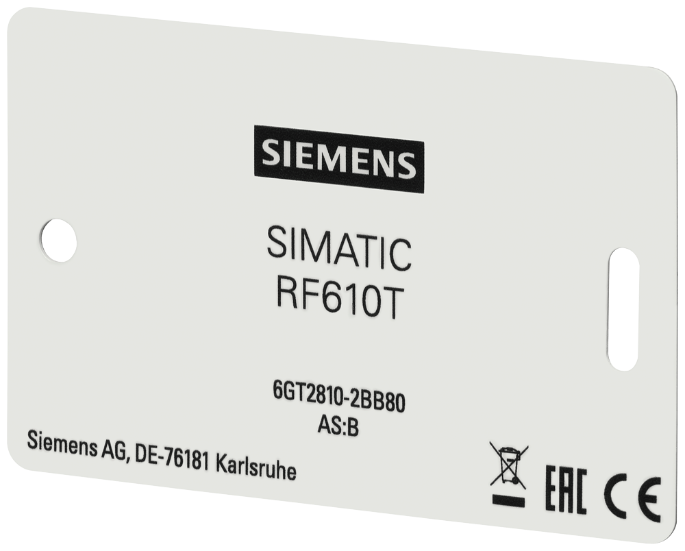 6GT2810-2BB80 SIMATIC RF610T (ETSI) PVC, 86 x 54 x 0.4 ISO 18000-63,