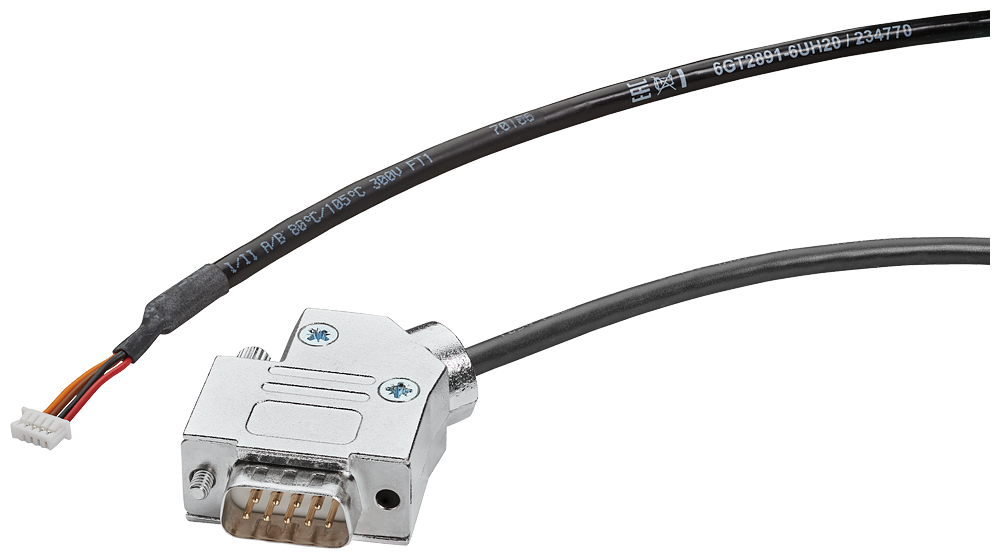 6GT2891-6UH20 SIMATIC RF1000 connecting cable, pre-assembled RS232,