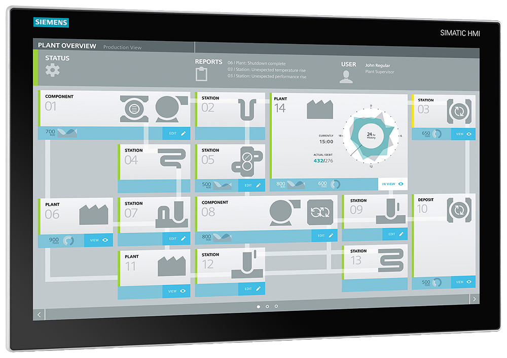 6AV7261-0GA22-3AA1 SIMATIC IPC677E(Panel PC), 19inch Multitouch (1920x1080)