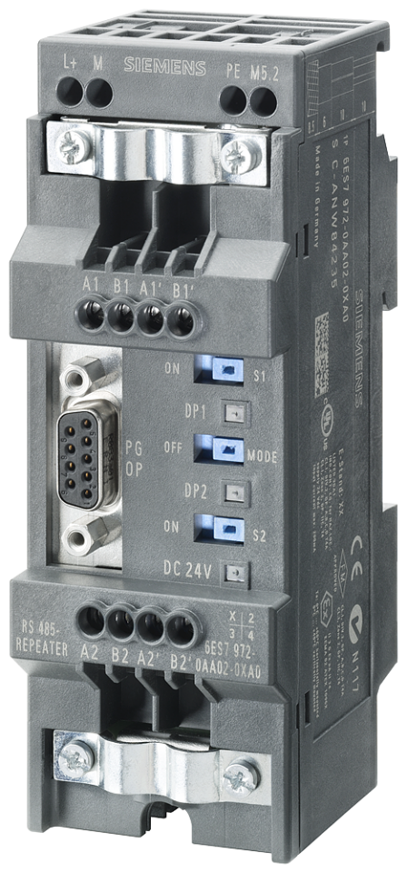 6ES7972-0AA02-0XA0 SIMATIC DP, RS485 repeater For connection of PROFIBUS/MPI