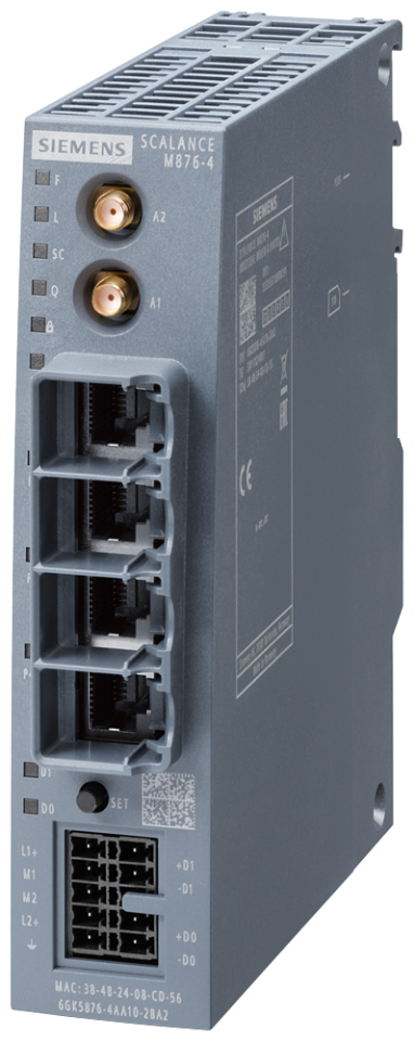 6GK5876-4AA10-2BA2 SCALANCE M876-4 4G router; for wireless IP communication