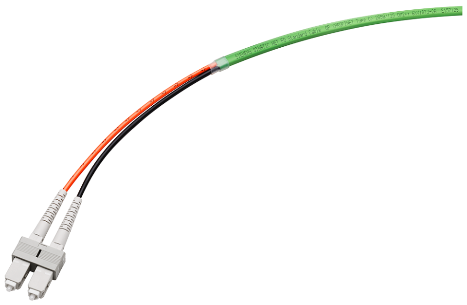 6XV1873-6AN10 FO Standard Cable GP (50/125), pre-assembled with 2x2
