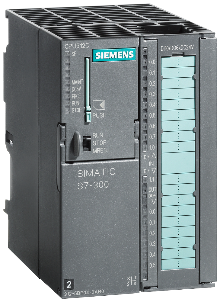 6ES7312-5BF04-0AB0 SIMATIC S7-300, CPU 312C Compact CPU with MPI, 10 DI/6