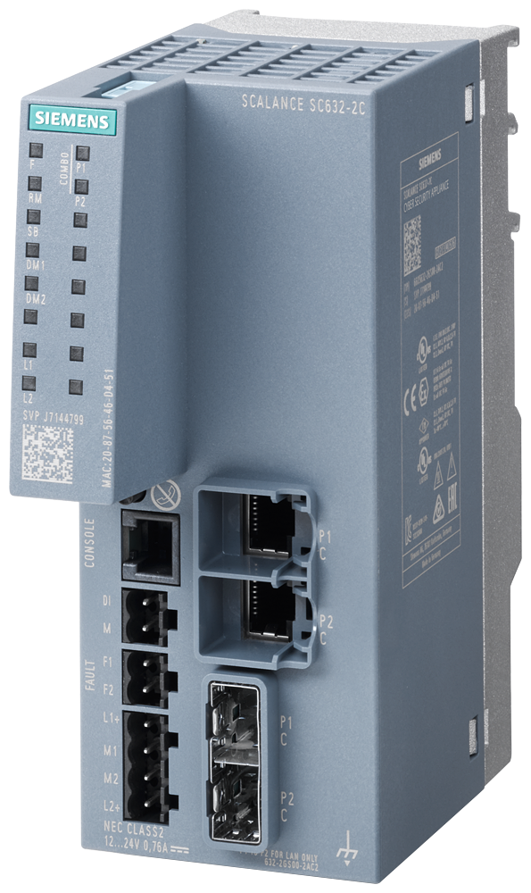 6GK5632-2GS00-2AC2 SCALANCE SC632-2C Industrial Security Appliance; For