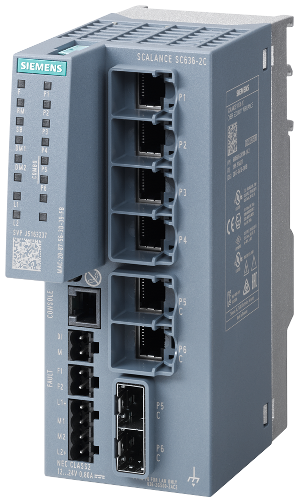 6GK5636-2GS00-2AC2 SCALANCE SC636-2C Industrial Security Appliance; For