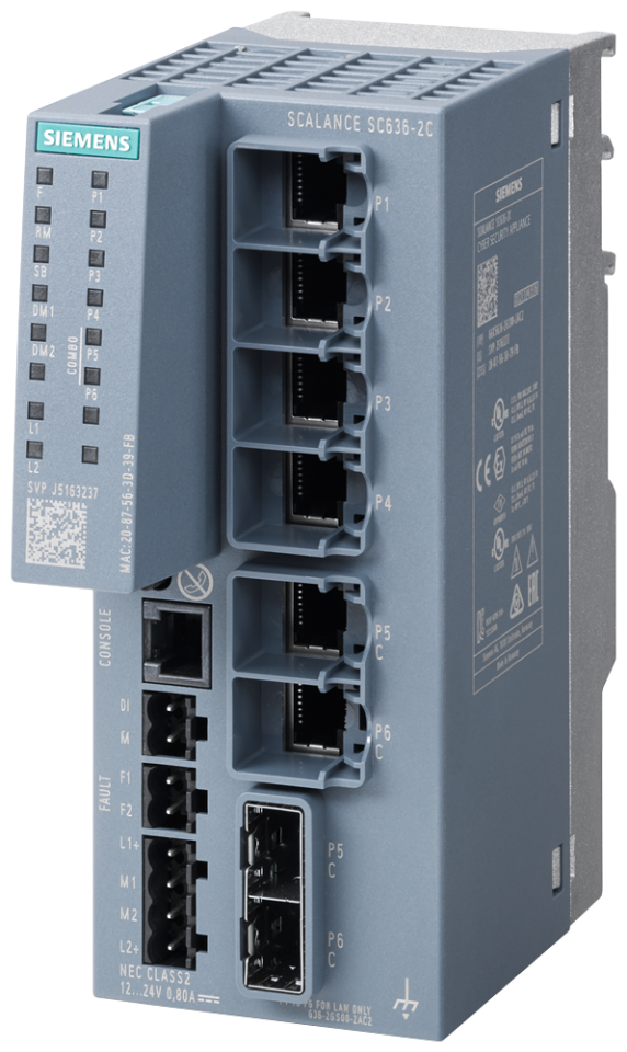 6GK5636-2GS00-2AC2 SCALANCE SC636-2C Industrial Security Appliance; For