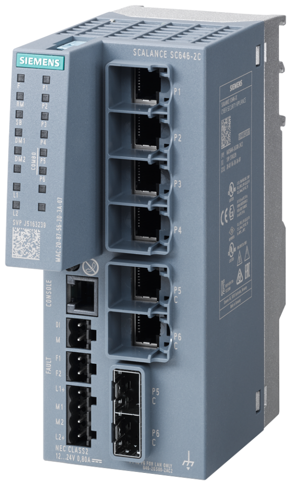 6GK5646-2GS00-2AC2 SCALANCE SC646-2C Industrial Security Appliance; For