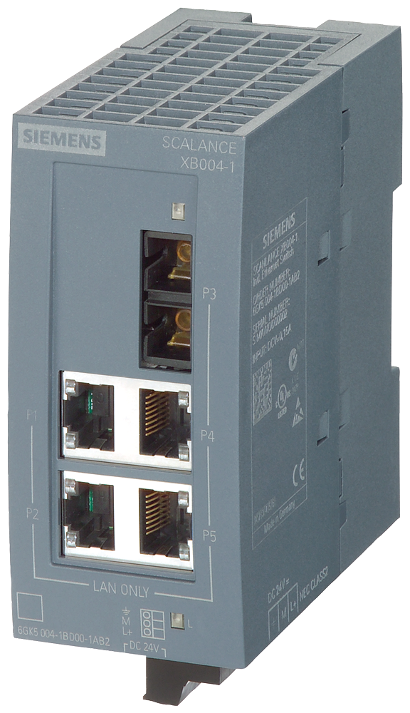 6GK5004-1BD00-1AB2 SCALANCE XB004-1 unmanaged Industrial Ethernet Switch