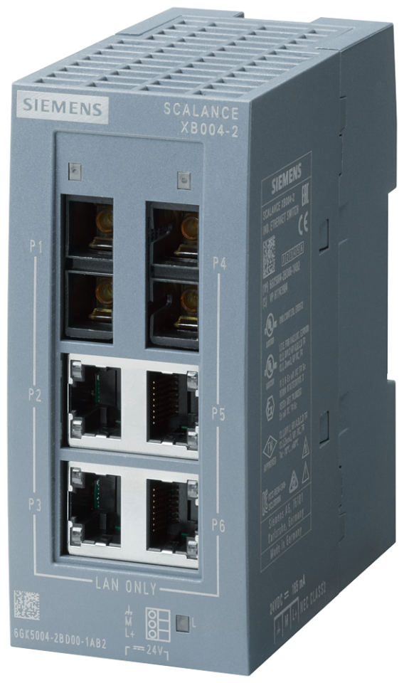 6GK5004-2BD00-1AB2 SCALANCE XB004-2 unmanaged Industrial Ethernet Switch