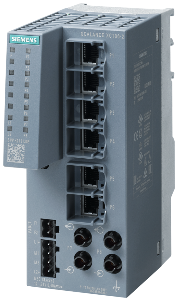 6GK5106-2BB00-2AC2 SCALANCE XC106-2, Unmanaged IE switch, 6x 10/100 Mbit/s