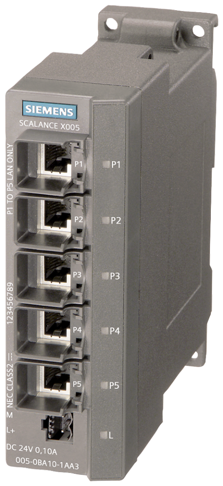 6GK5005-0BA10-1AA3 SCALANCE X005, IE Entry Level Switch unmanaged 5x 10/100