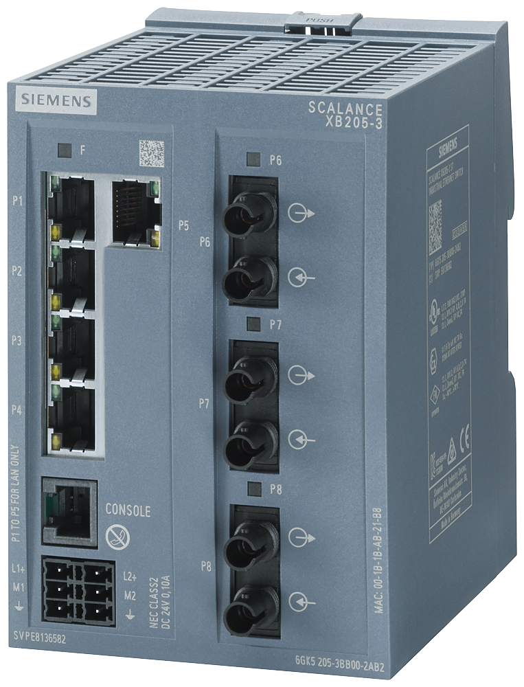 6GK5205-3BB00-2AB2 SCALANCE XB205-3 managed Layer 2 IE switch 5x 10/100