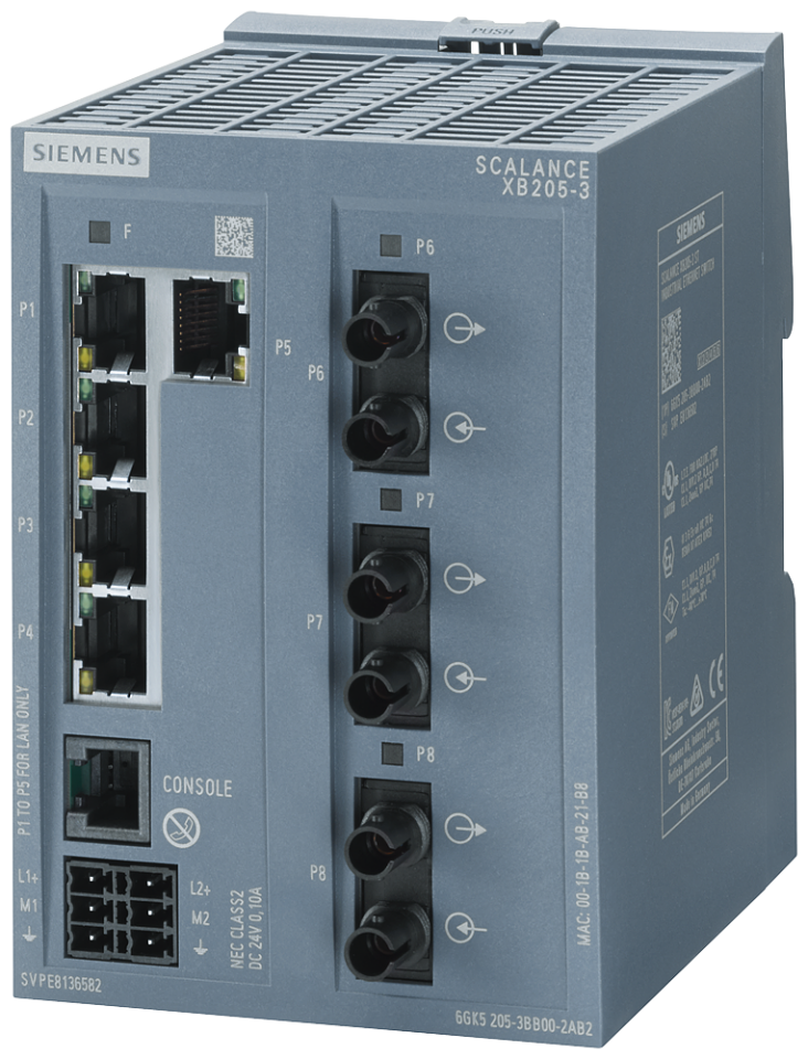 6GK5205-3BB00-2AB2 SCALANCE XB205-3 managed Layer 2 IE switch 5x 10/100