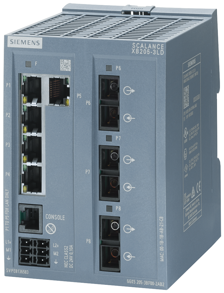 6GK5205-3BF00-2AB2 SCALANCE XB205-3LD managed layer 2 IE switch 5x 10/100