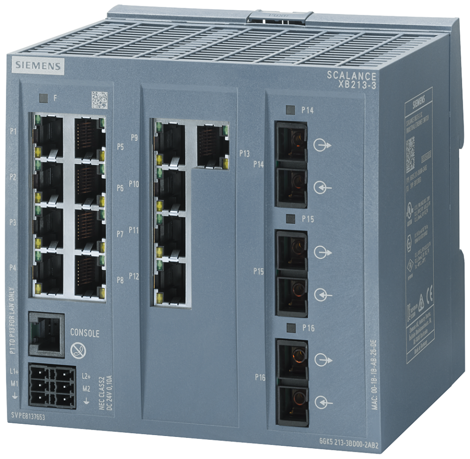 6GK5213-3BD00-2AB2 SCALANCE XB213-3 managed Layer 2 IE switch 13x 10/100