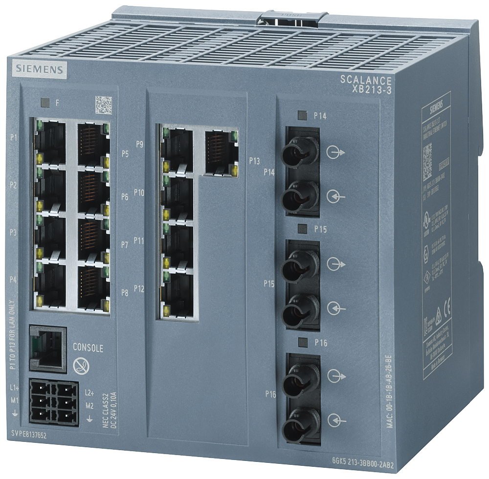 6GK5213-3BB00-2AB2 SCALANCE XB213-3 managed Layer 2 IE switch 13x 10/100