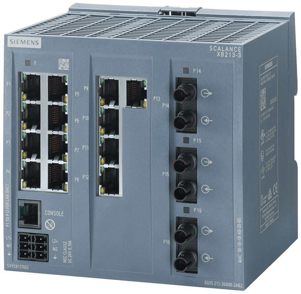 6GK5213-3BB00-2AB2 SCALANCE XB213-3 managed Layer 2 IE switch 13x 10/100