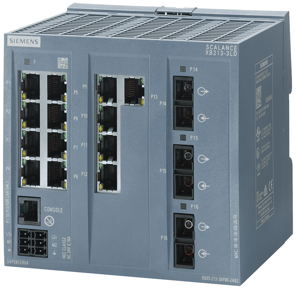 6GK5213-3BF00-2AB2 SCALANCE XB213-3LD managed layer 2 IE switch 13x 10/100