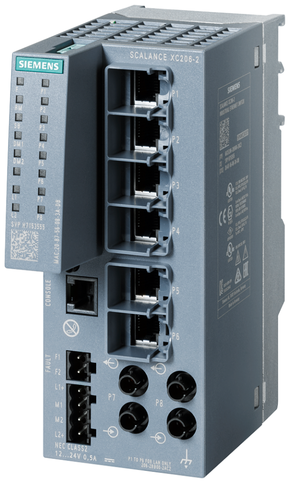6GK5206-2BB00-2AC2 SCALANCE XC206-2 manageable Layer 2 IE switch; IEC