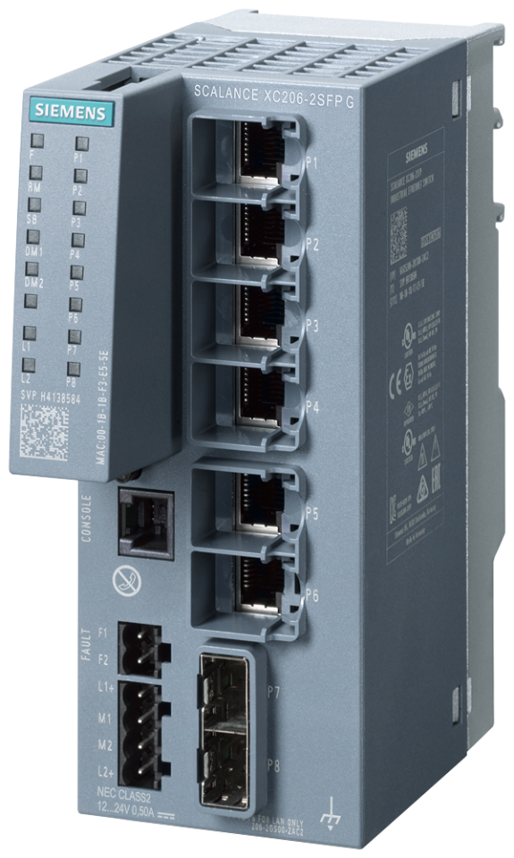 6GK5206-2GS00-2AC2 SCALANCE XC206-2SFP G manageable Layer 2 IE switch;