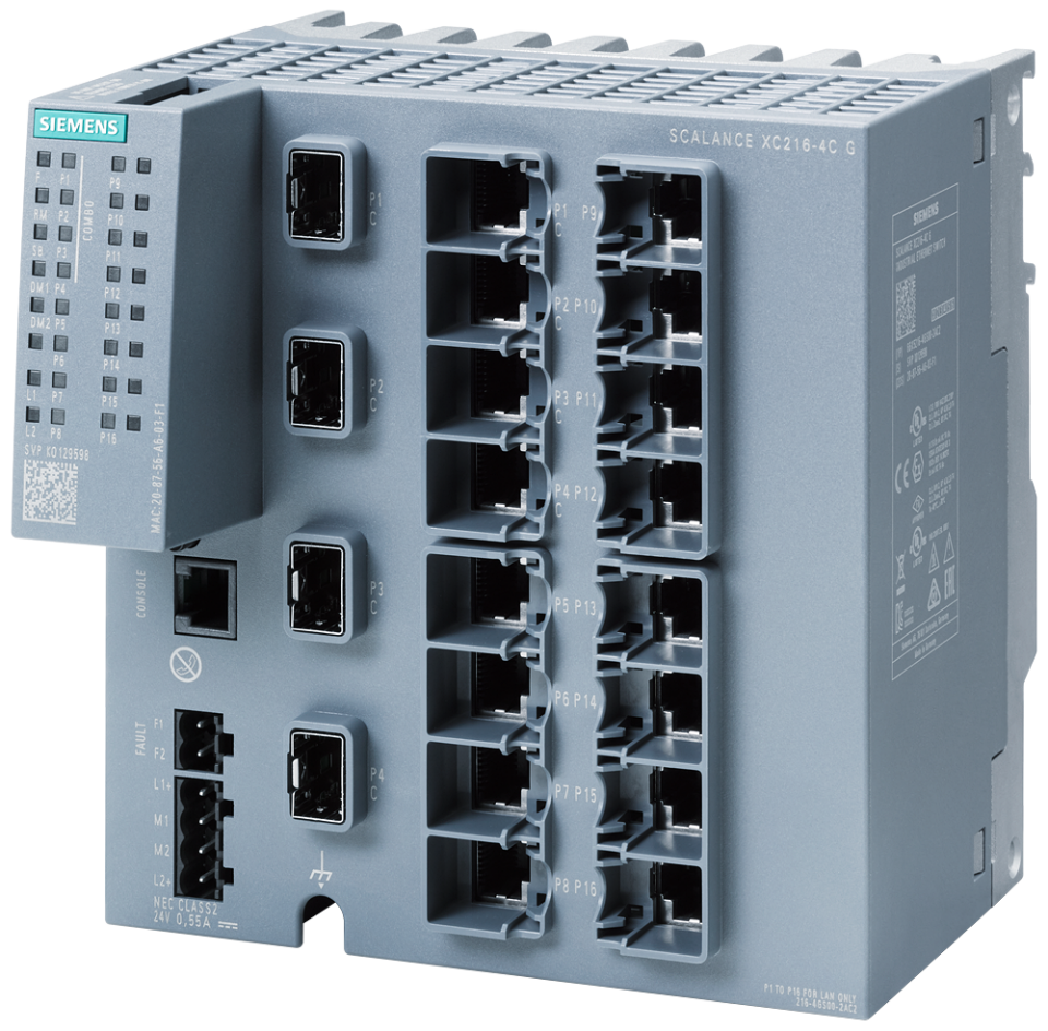 6GK5216-4GS00-2AC2 SCALANCE XC216-4C G manageable Layer 2 IE switch; IEC