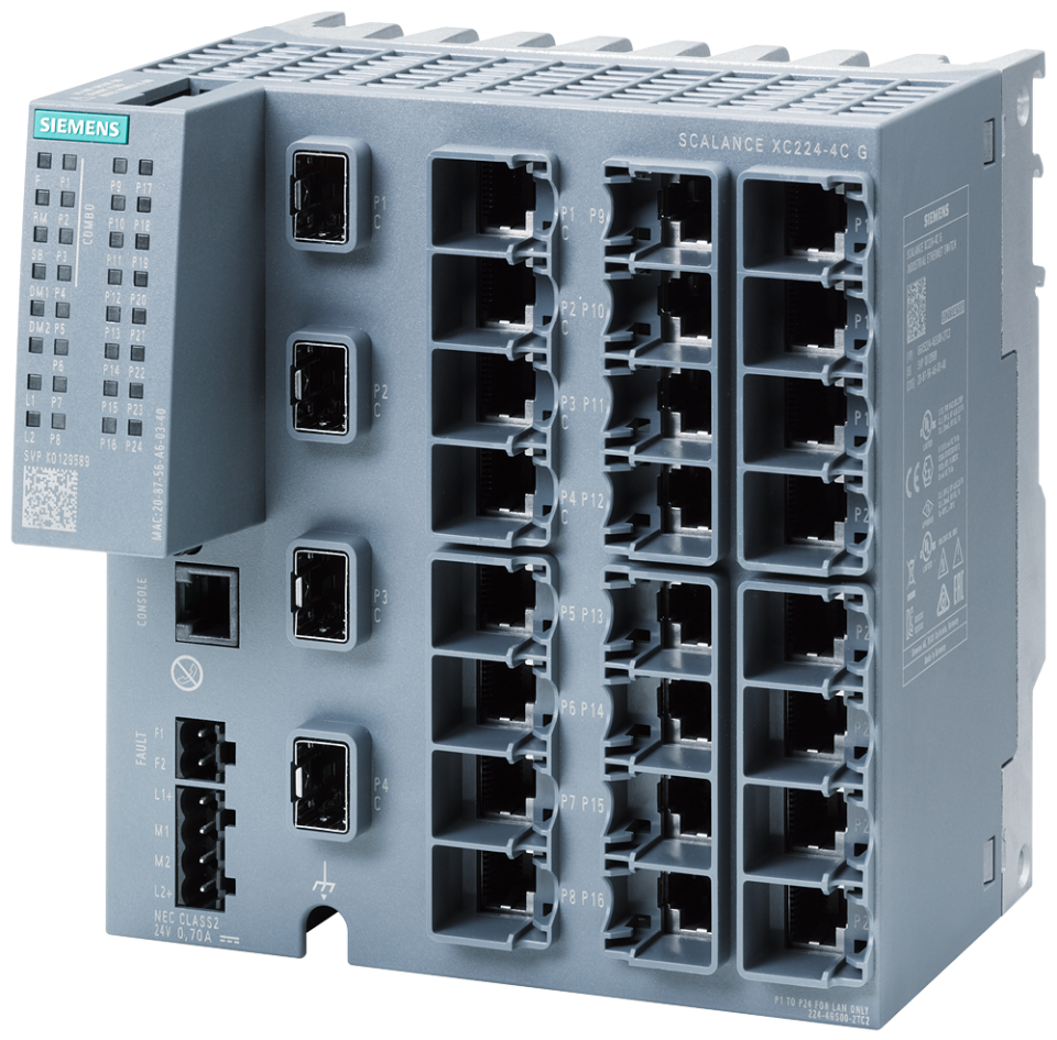 6GK5224-4GS00-2AC2 SCALANCE XC224-4C G manageable Layer 2 IE switch; IEC