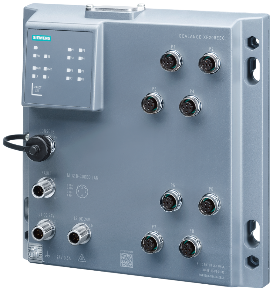 6GK5208-0HA00-2ES6 SCALANCE XP208EEC, managed IE switch with railway approval