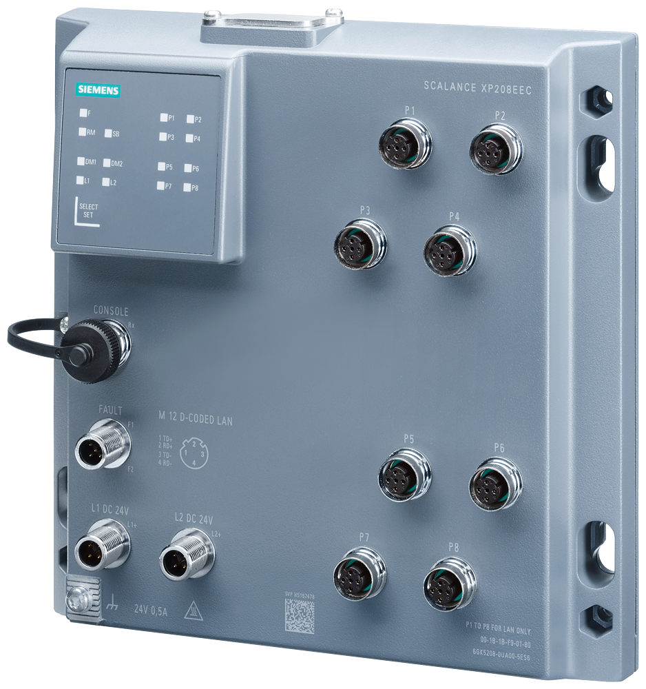 6GK5208-0UA00-5ES6 SCALANCE XP208PoE EEC, managed IE switch, 8x 10/100