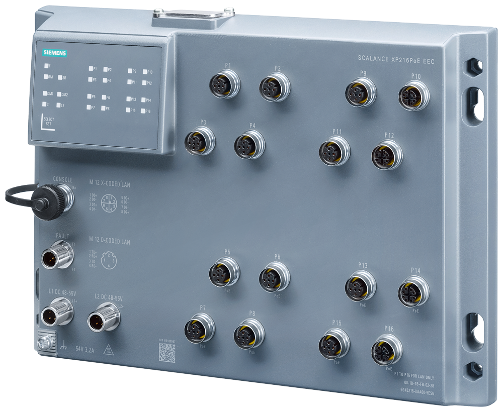 6GK5216-0UA00-5ES6 SCALANCE XP216PoE EEC, managed IE switch, with railway
