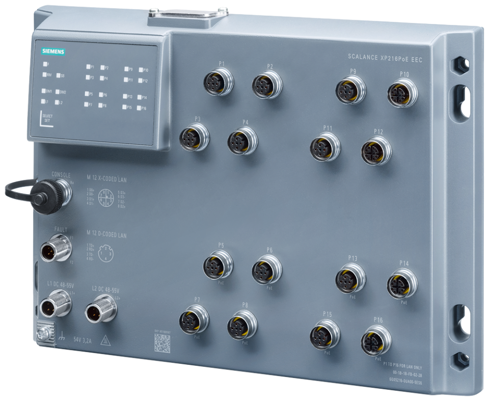 6GK5216-0UA00-5ES6 SCALANCE XP216PoE EEC, managed IE switch, with railway